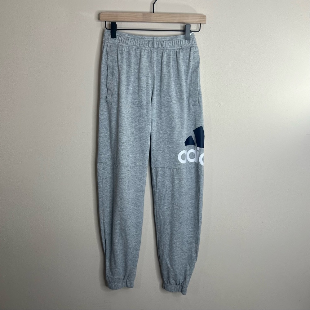 Adidas Essentials Gray Joggers Small | Lightweight Logo Sweatpants Unisex